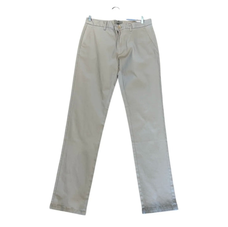 Pantalones corte recto beige de algodón