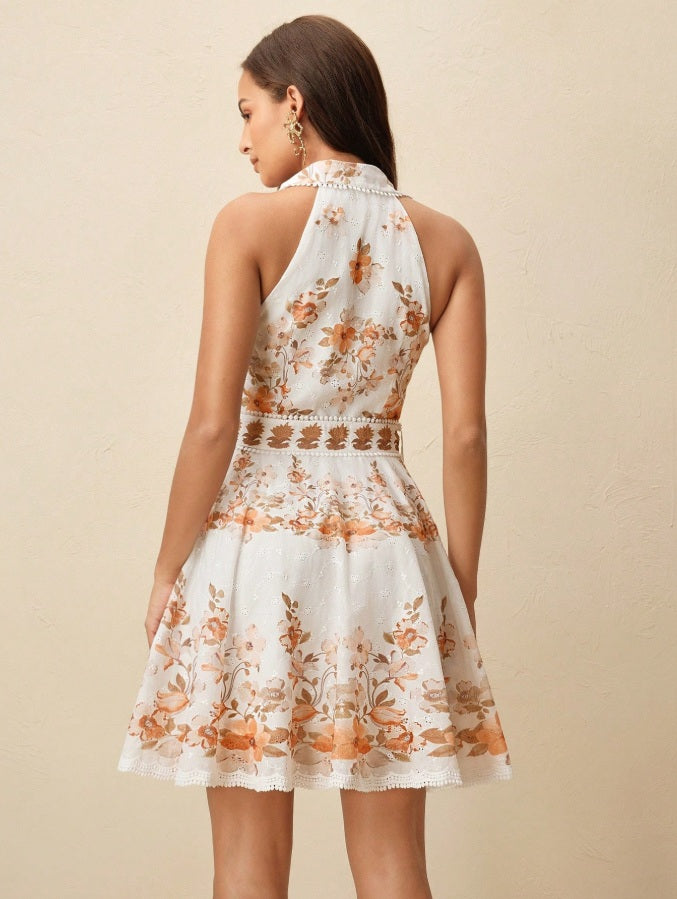 Vestido corto camisero sin mangas Diana