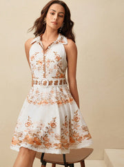 Vestido corto camisero sin mangas Diana