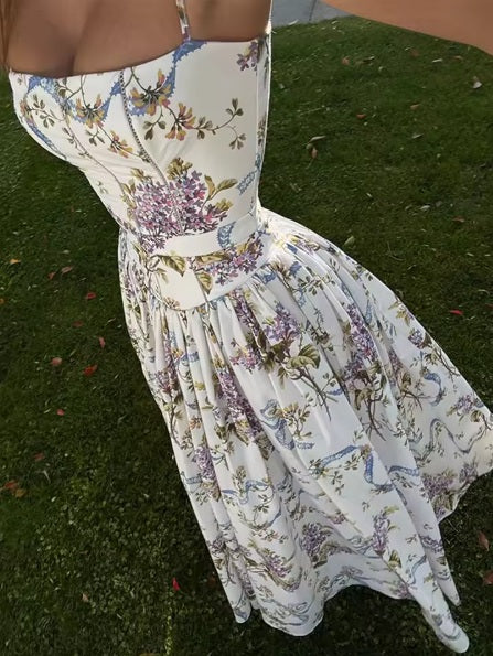Vestido largo plisado de cintura alta Lady Catherine