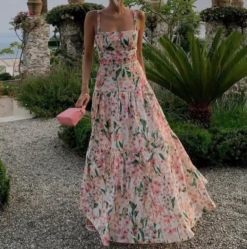 Vestido largo condesa tirantes Jane Bennet