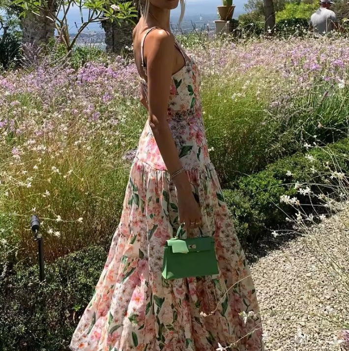 Vestido largo condesa tirantes Jane Bennet