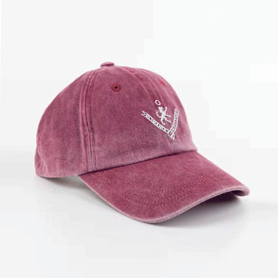 Gorra algodón lavado granate Byron Becquer