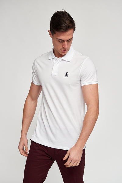 Polo "letters" blanco